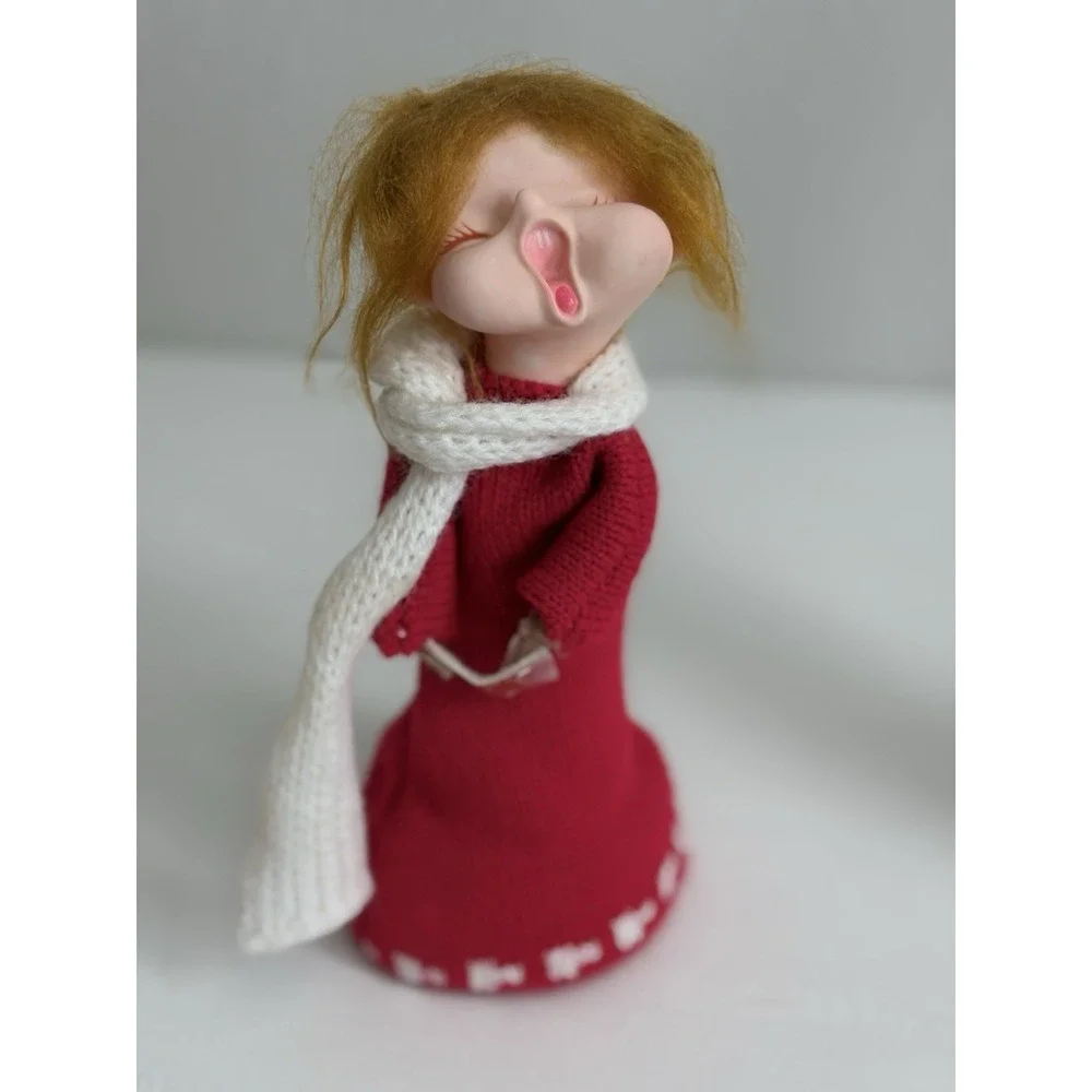 Vintage Christmas Caroler Choir Boy Girl Figurines Singing Dolls